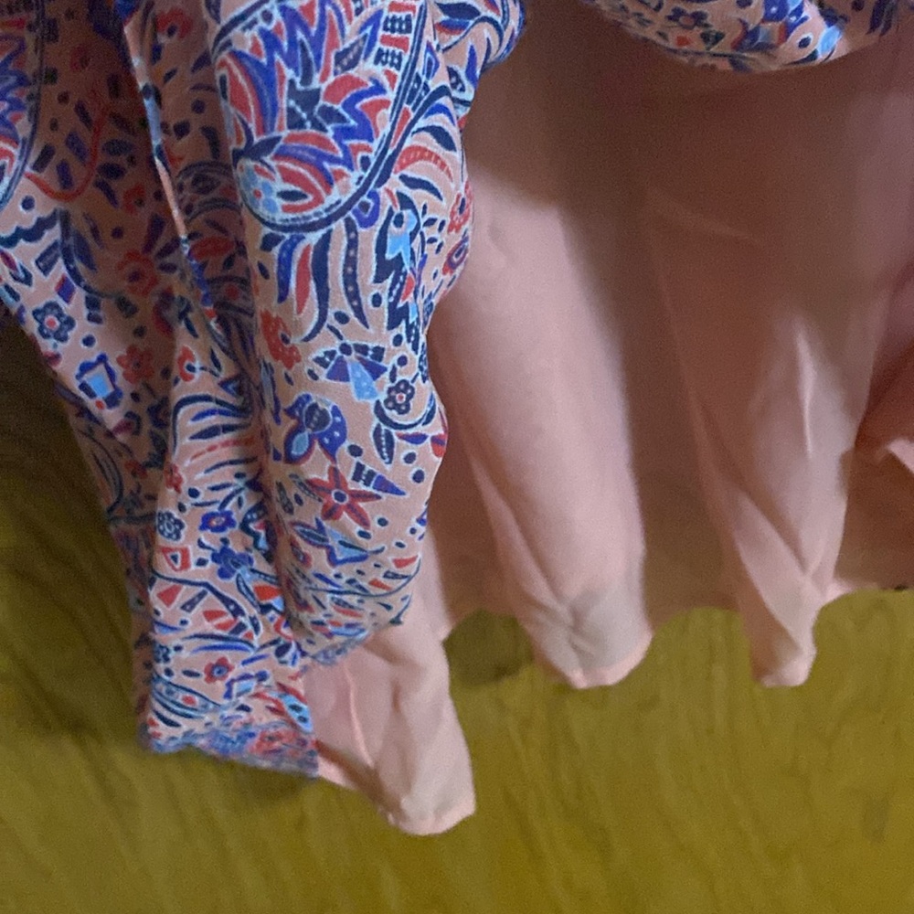 Westport beautiful blouse Large coral blue and reds - Picture 5 of 7